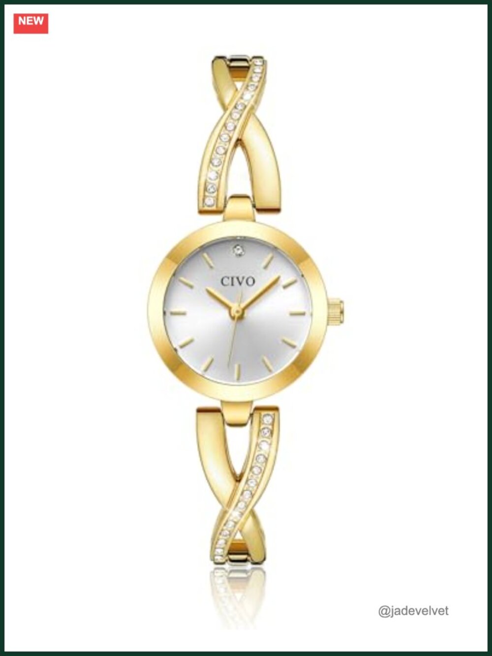 Gold Bracelet Watch for Women Dainty Jewelry Dress Watch Adjustable Link